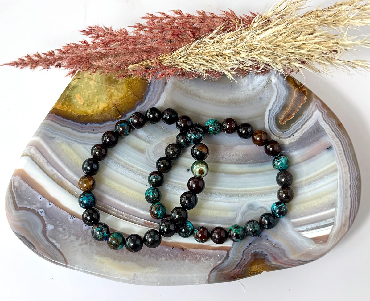 8mm Peruvian Chrysocolla Bracelet