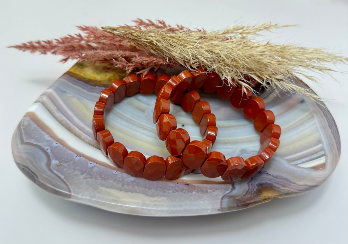 Faceted Red Jasper Bracelet
