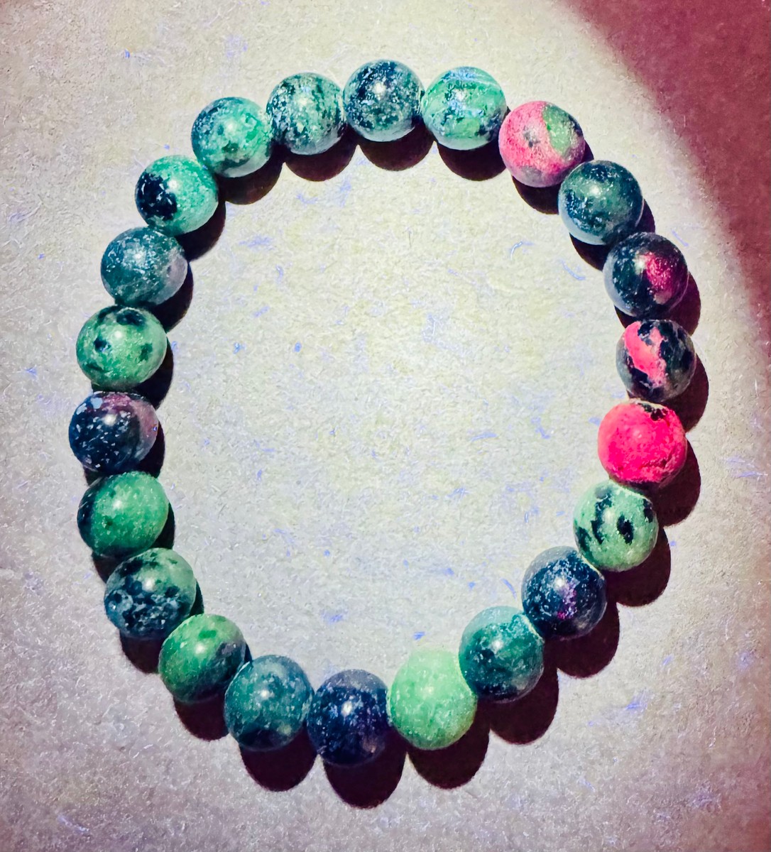 8mm Ruby Zoisite Bracelet