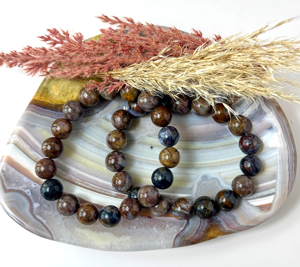 12-13 mm Pietersite "Tempest Stone" Bracelet