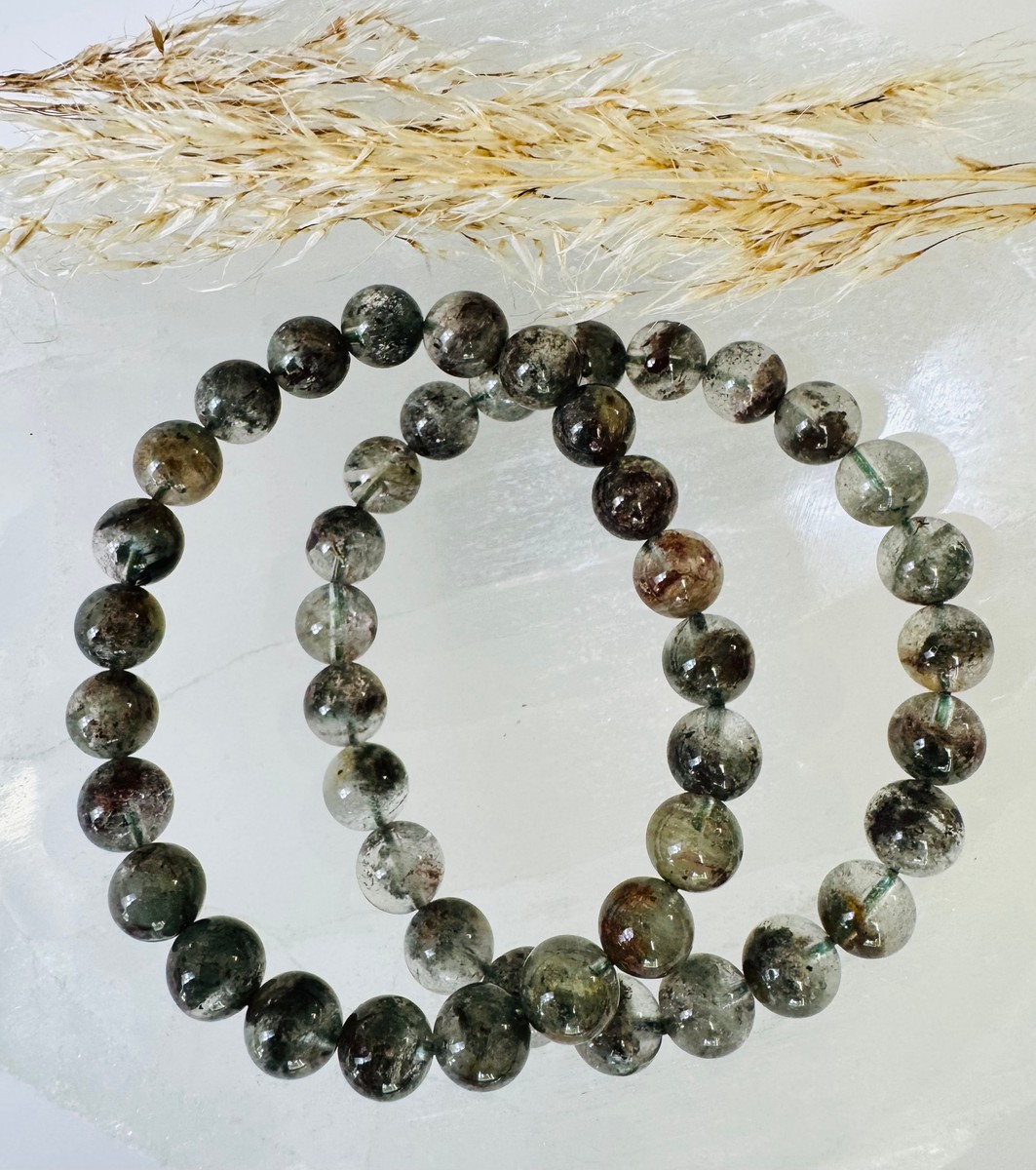 8mm Lodolite (Garden Quartz) Bracelet