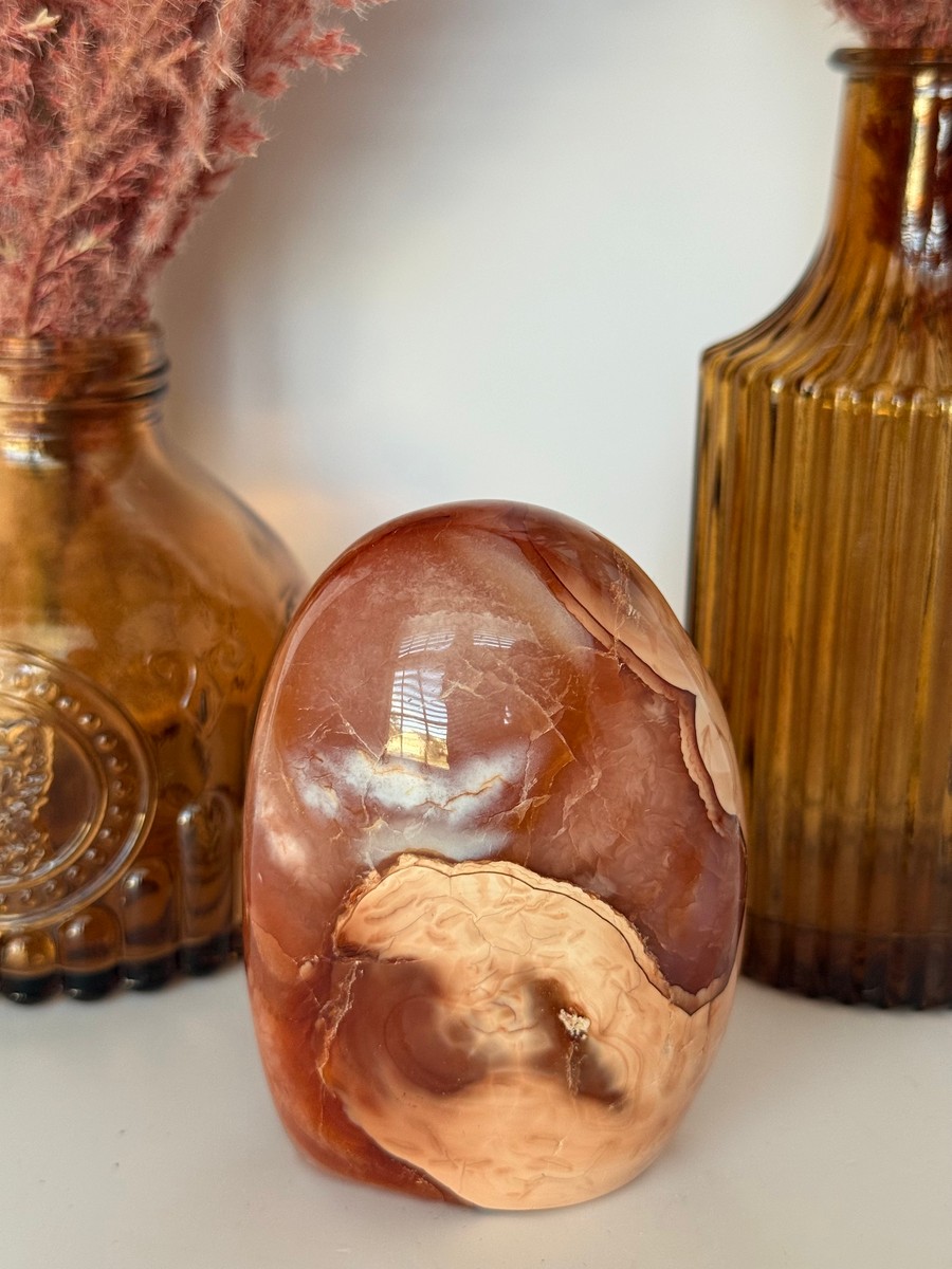Carnelian Flower Agate Freeform