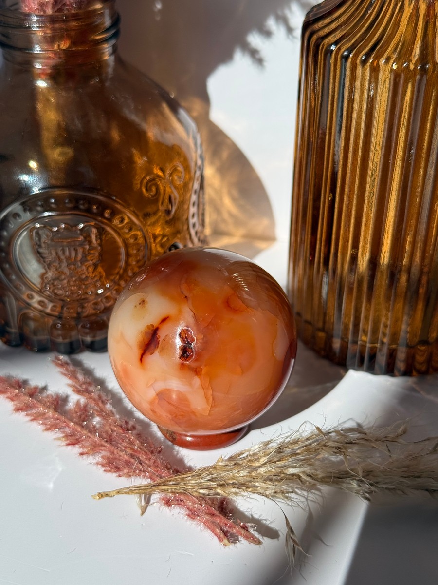 Carnelian Agate Sphere
