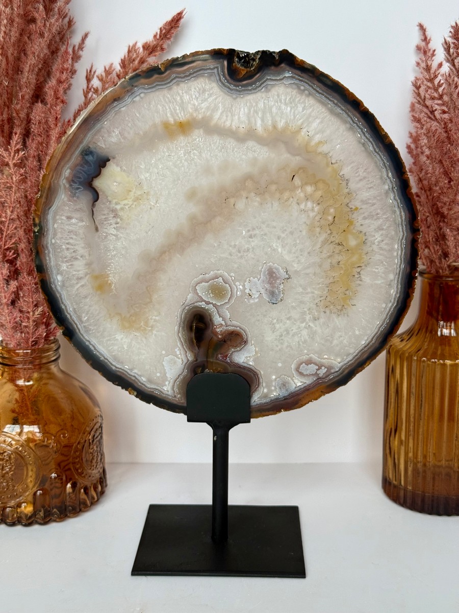 Round Brazilian Agate Slice