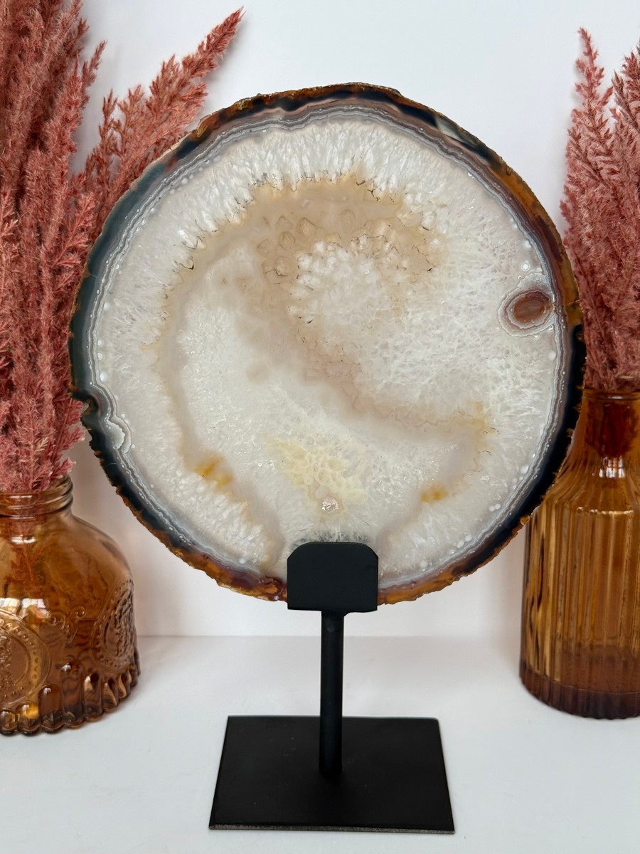 Round Brazilian Agate Slice