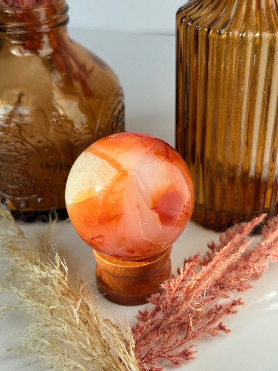 Carnelian Agate Sphere