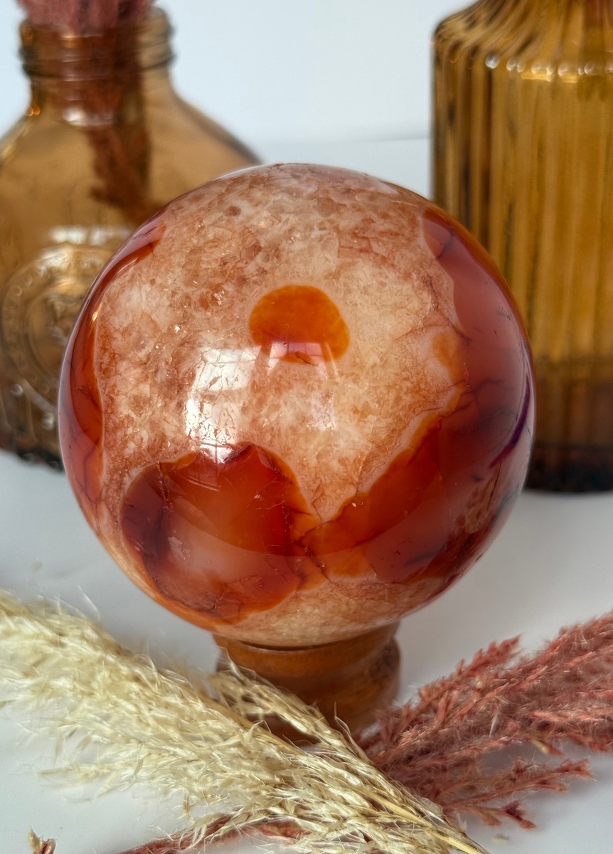 Carnelian Agate Sphere