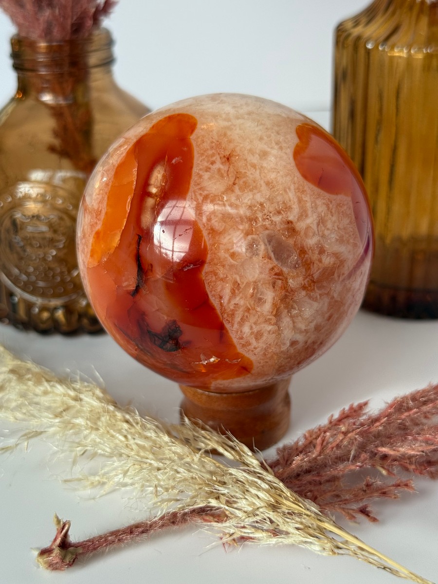 Carnelian Agate Sphere