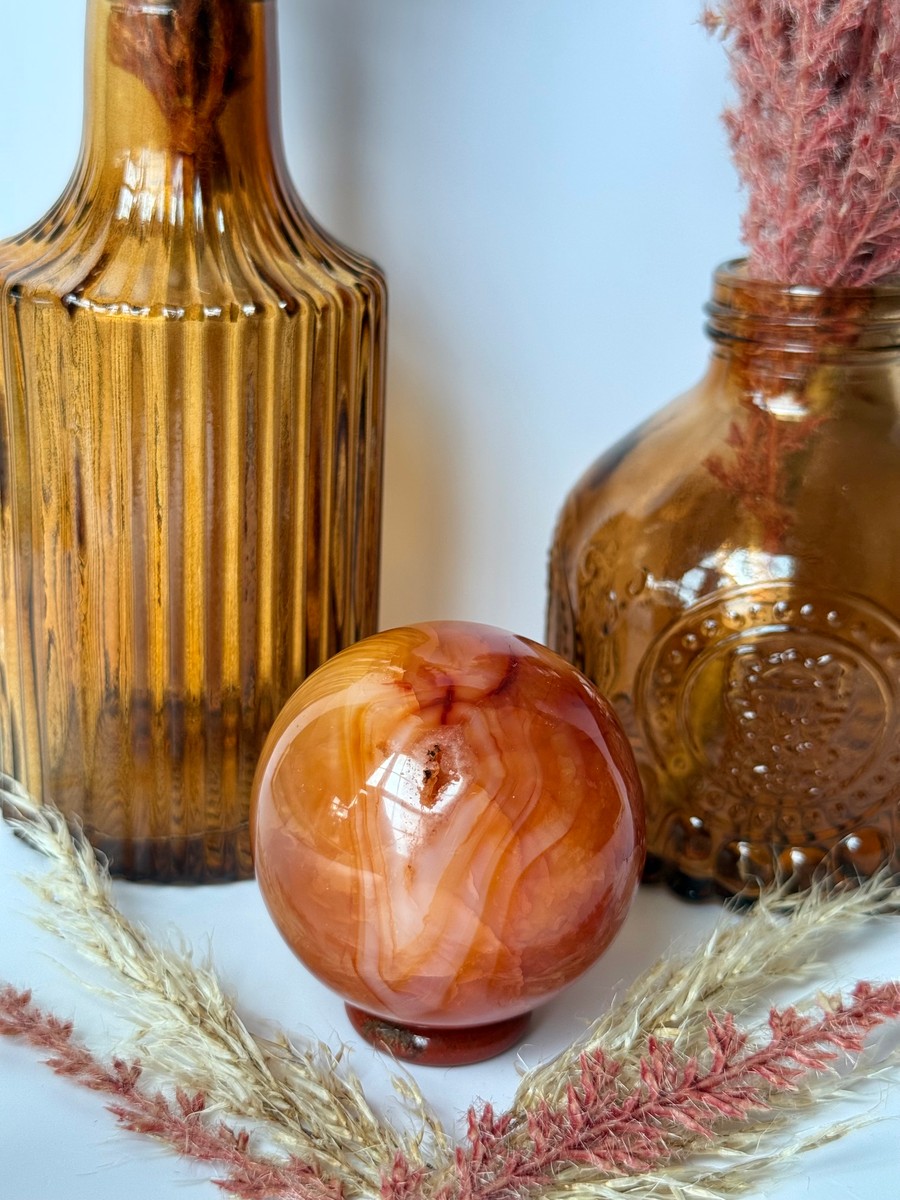 Carnelian Agate Sphere