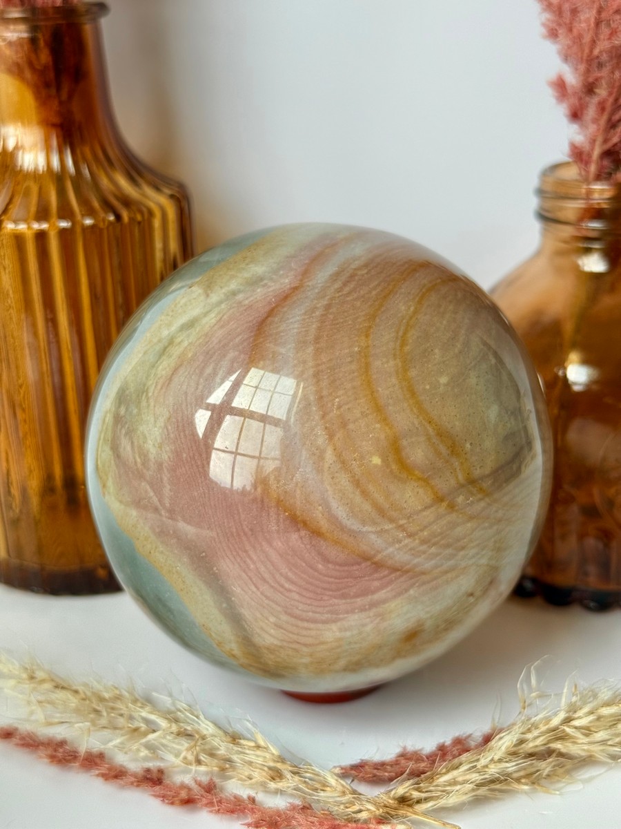 Large Polychrome Jasper Sphere