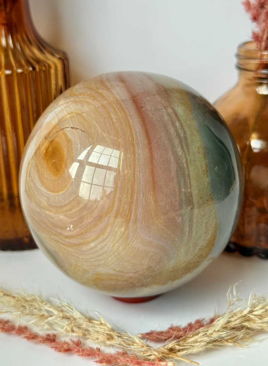 Large Polychrome Jasper Sphere
