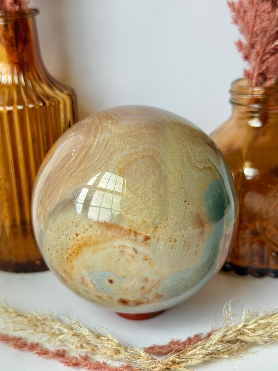Large Polychrome Jasper Sphere