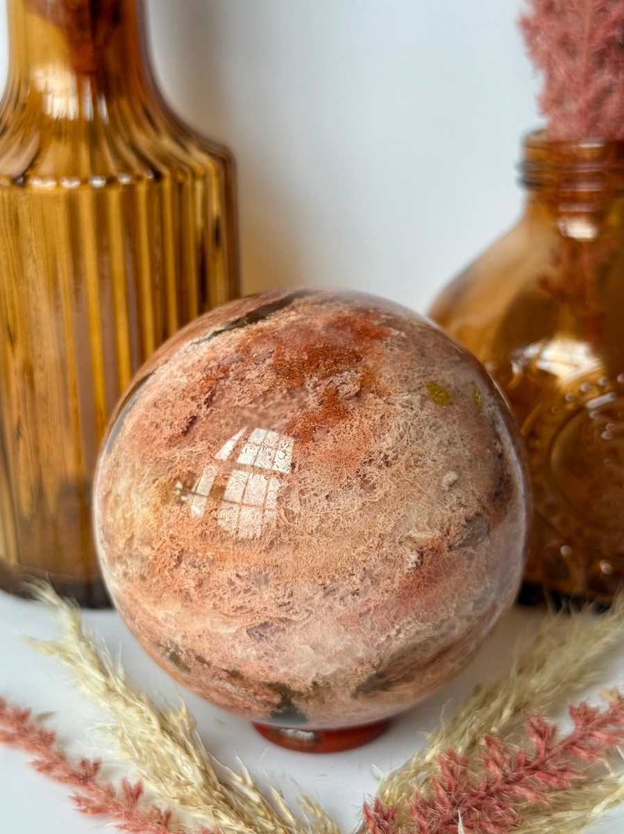 Red Moss Agate Sphere