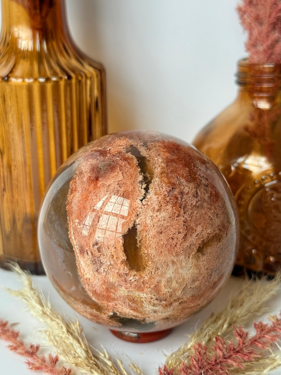 Red Moss Agate Sphere