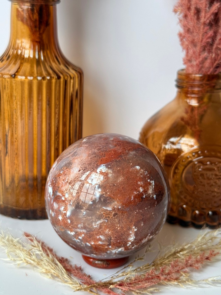 Red Moss Agate Sphere