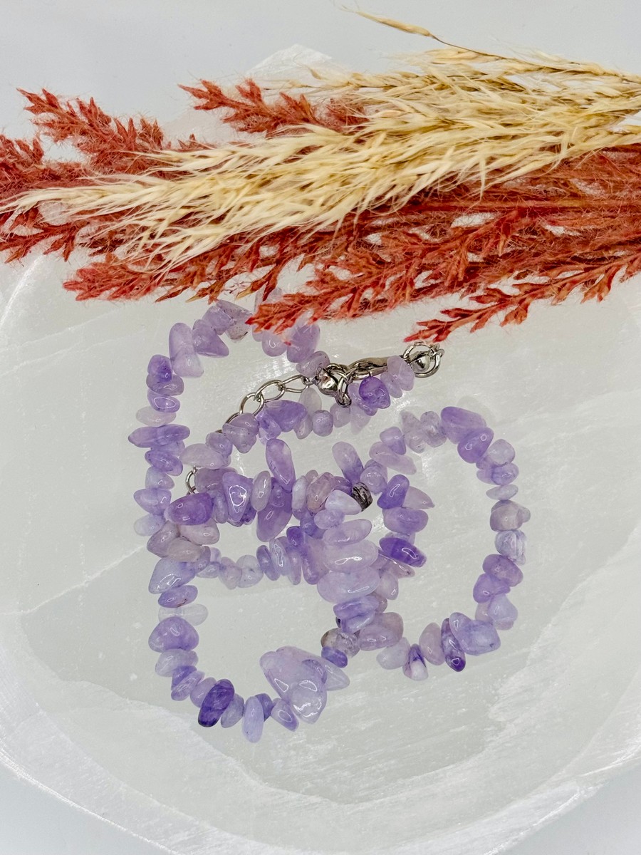 Amethyst Chip Bead Necklace