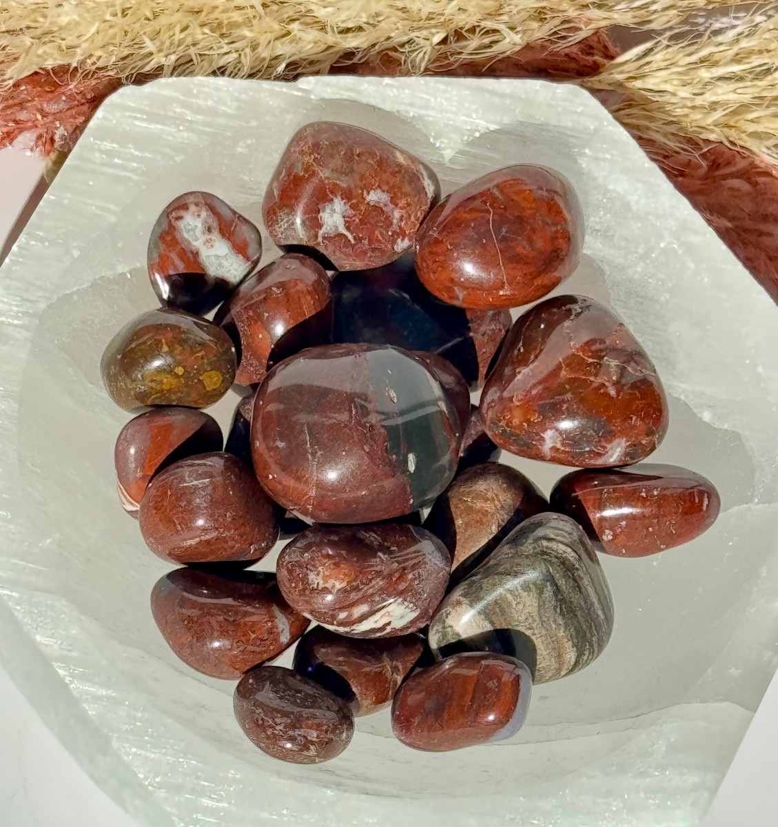 Red Petrified Wood Tumbles