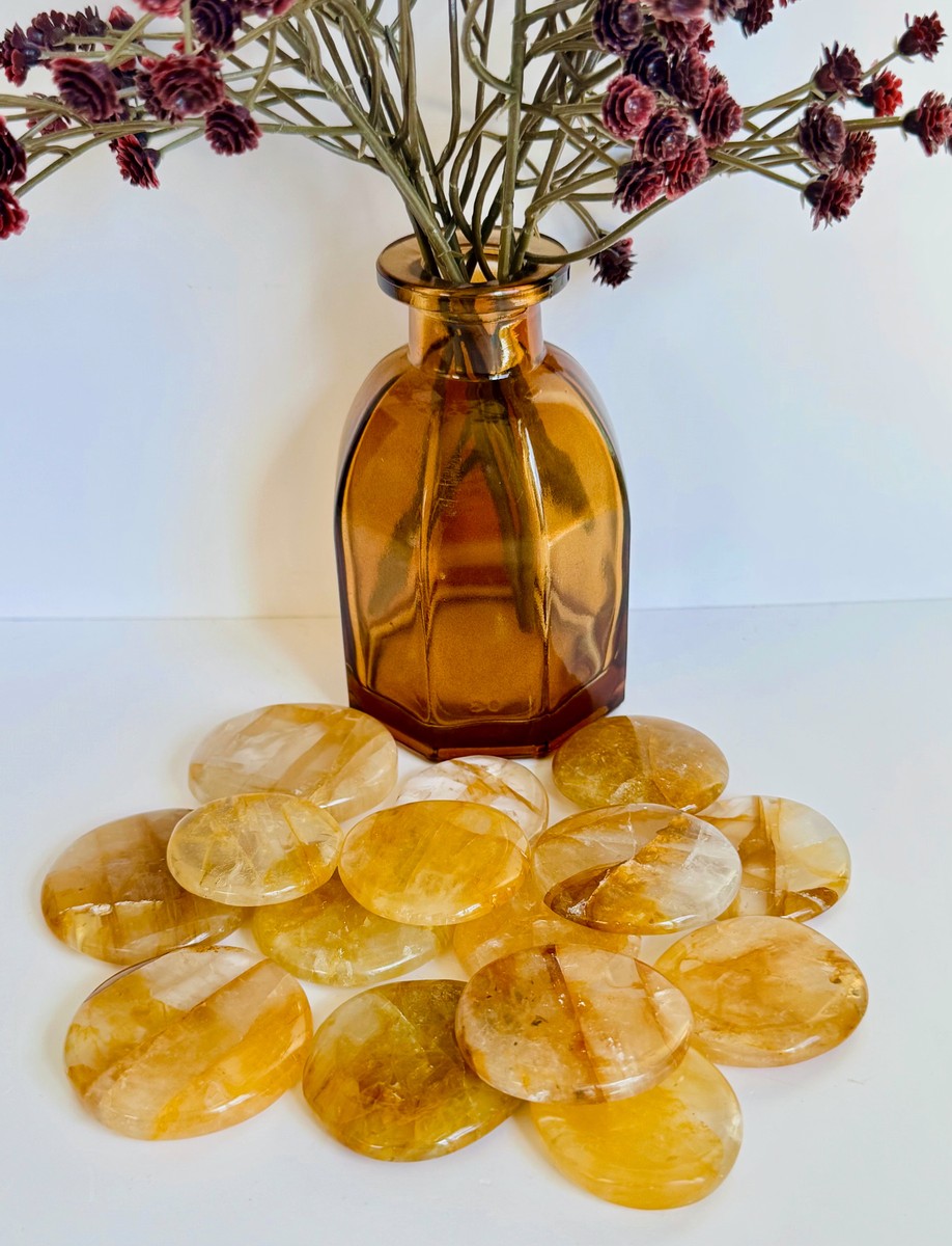 Golden Healer Flat Worry Stone