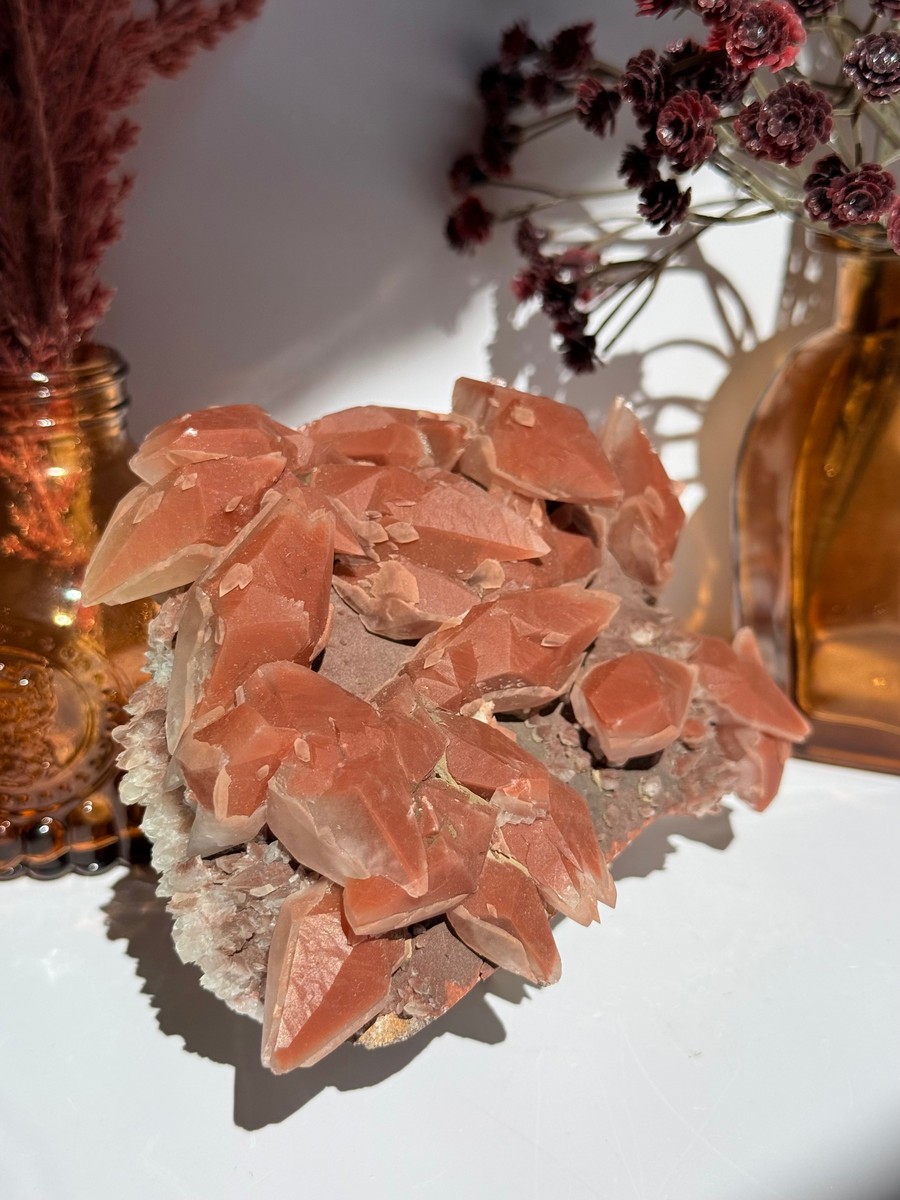Red Phantom Calcite