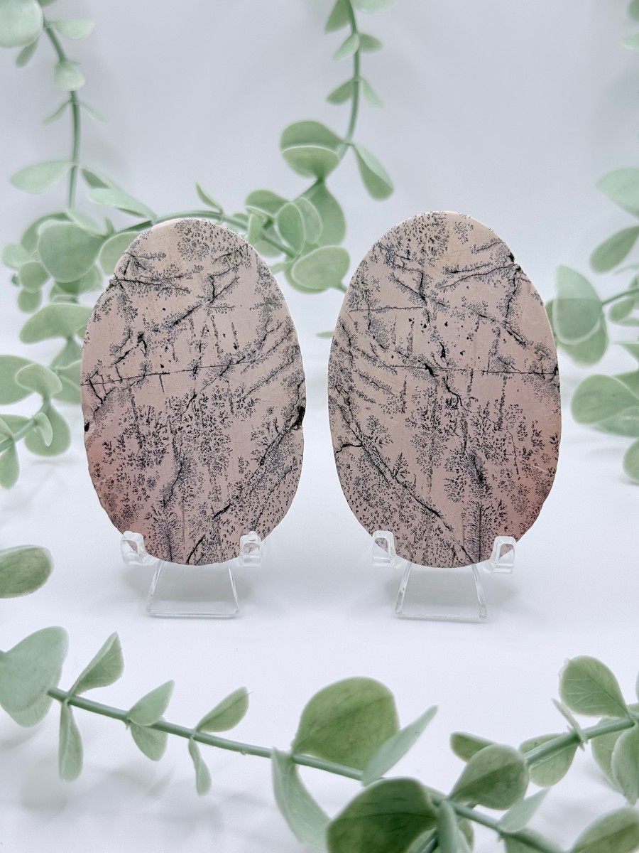 Dendritic Jasper Pairs - Amanda