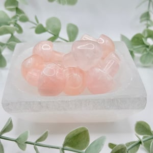 Mini rose quartz mushies - mom
