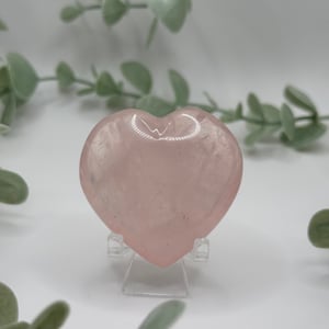 Rose Quartz Small Heart Carving