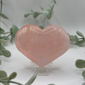 Rose Quartz Heart Carving
