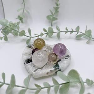 Moss Agate Heart Bowl