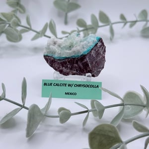 Blue Calcite With Chrysocolla