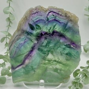 Rainbow Fluorite Slice