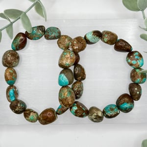 12mm Nevada Tumbled Turquoise Bracelet