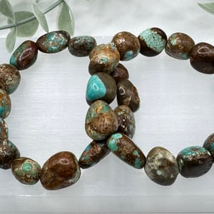 12mm Nevada Tumbled Turquoise Bracelet