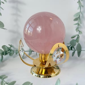 Vintage Austrian Crystal Temptations 24K Gold Plated Sphere/Candle Holder