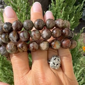 12mm Lodolite (Garden Quartz) Bracelet