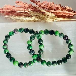 8mm Ruby Zoisite Bracelet