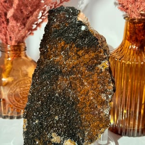 Druzy Quartz with Manganese and Goethite