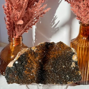 Druzy Quartz with Manganese and Goethite