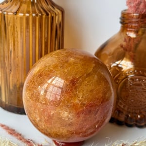 Golden Healer & Fire Quartz Sphere