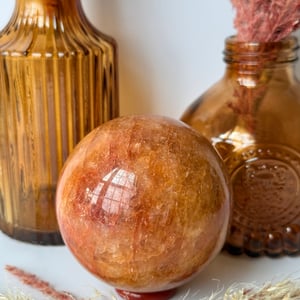 Golden Healer & Fire Quartz Sphere