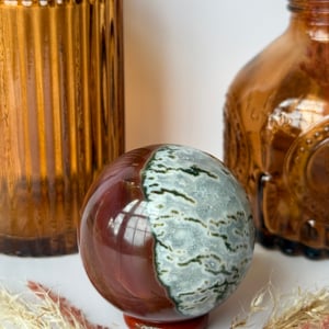 Moss Agate & Jasper Sphere