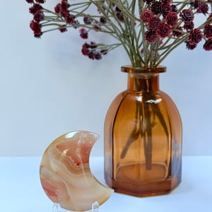 Carnelian Flower Agate Moon