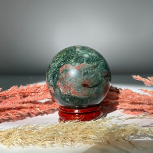 Plum Blossom Jasper Sphere