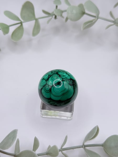 Small Malachite Sphere - Congo Amanda