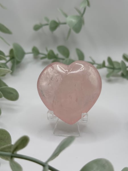 Rose Quartz Small Heart Carving