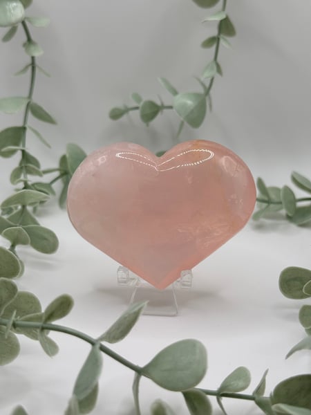 Rose Quartz Heart Carving