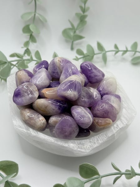 Chevron Amethyst Tumbles