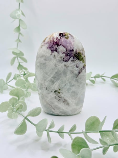 Pink  and Green Tourmaline With Lepidolite Freeform