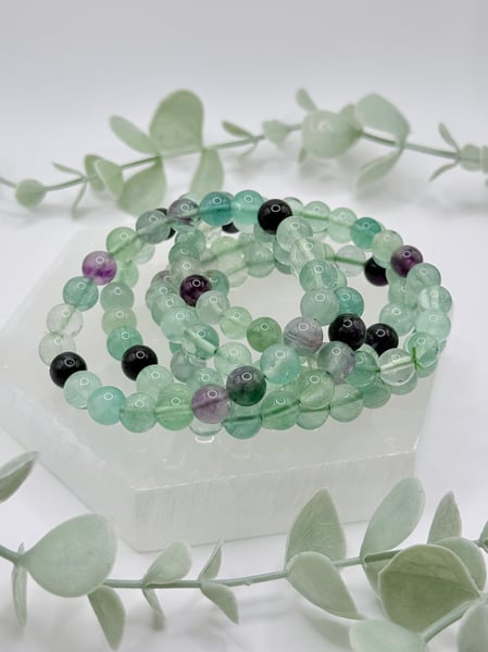 8mm Rainbow Fluorite Bracelet