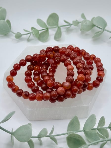 8mm Carnelian Bracelet