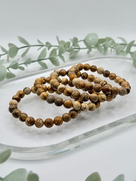 8mm Picture Jasper Bracelet